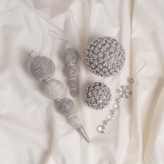 Opulence Silver Ornament Bundle