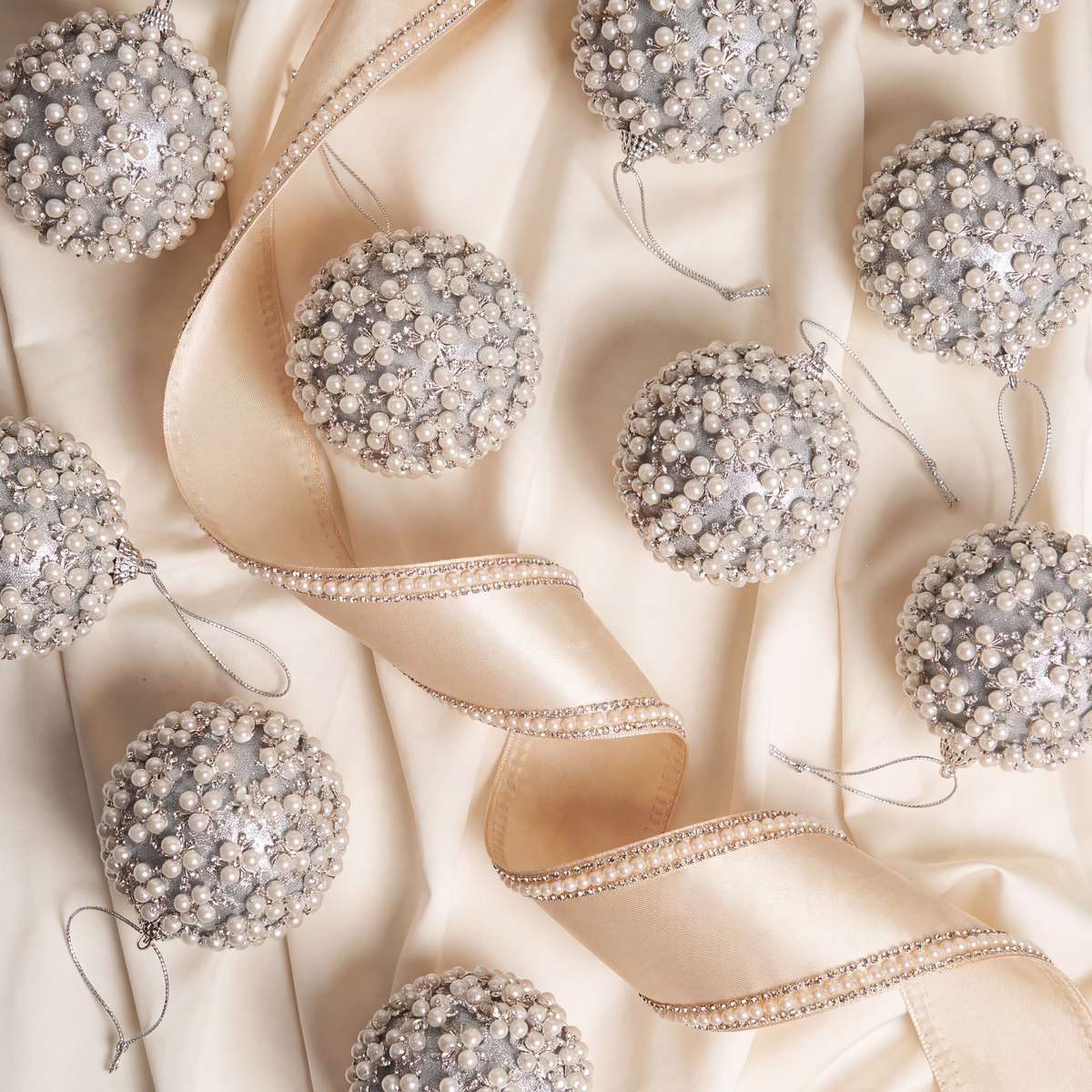 Opulence Silver & Blue Ornament Bundle