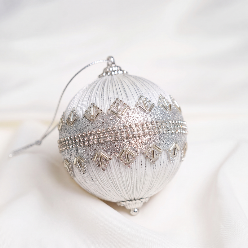 Opulence Silver & Blue Ornament Bundle