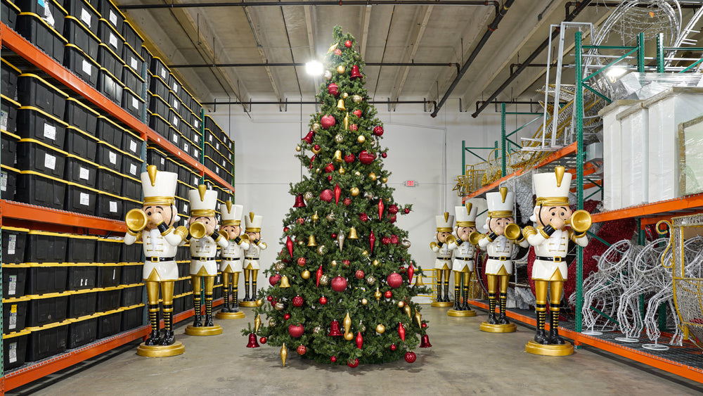 Red & Gold Non UV Tree Decor