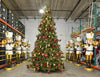 Decoración de árbol UV roja y dorada