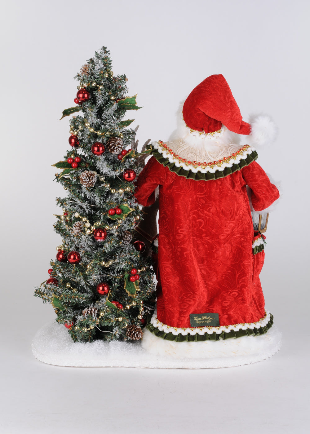 Karen Didion Originals 22" Lighted Woodland Eve of Christmas Santa