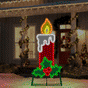 2 FT X 4.5 FT 383 LED Holly Candle Pure White Twinkling Effect