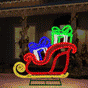 2 FT 460 LED Warm White Sleigh With Presents Twinkling Effect