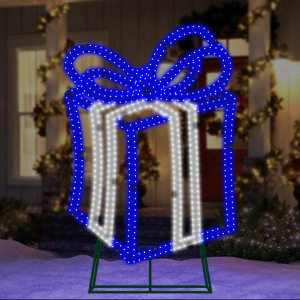 3 FT X 4.5 FT Blue Present 642 LED Pure White Twinkling Effect