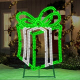 3 FT X 4.5 FT Green Present 642 LED Pure White Twinkling Effect