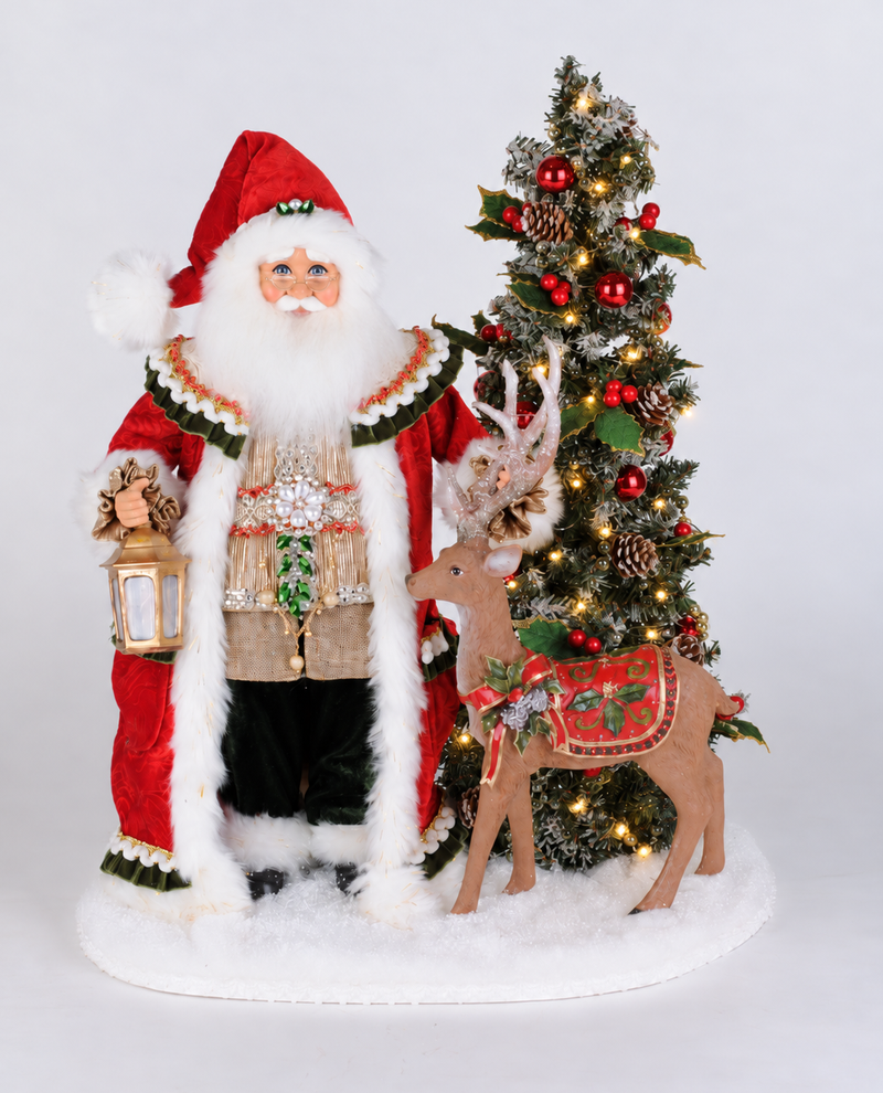 Santa iluminado Woodland Eve of Christmas de 22" de Karen Didion Originals
