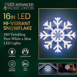 16" 320 LED Pure White & Blue Twinkling Effect
