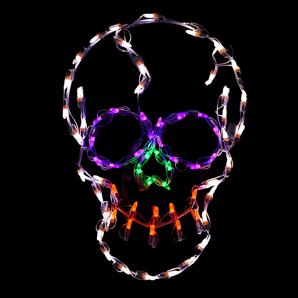 24" LED Halloween Small Skull