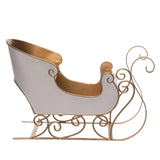 16" X 11" Gold & White Sleigh