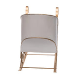 16" X 11" Gold & White Sleigh