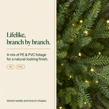 Norway Spruce Tree Pre Lit Warm White Micro LED Lights