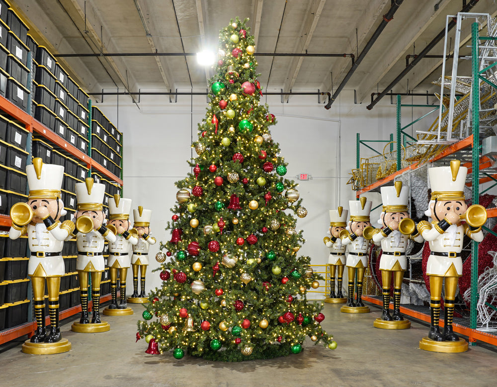 Traditional Red, Green & Gold UV Tree Decor