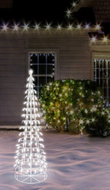 4 FT 120 LED Pure White Cone Tree Twinkling Effect
