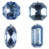 4"- 5" Sapphire Jewel Ornament Assorted Set Of 12