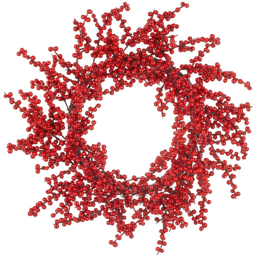 23" Two Tone Red Berry Wreath