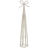 26" Cono de Diamante Plateado con Moño