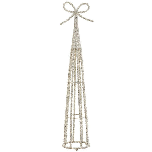 26" Cono de Diamante Plateado con Moño
