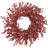 20" Snowy Red Berry Wreath