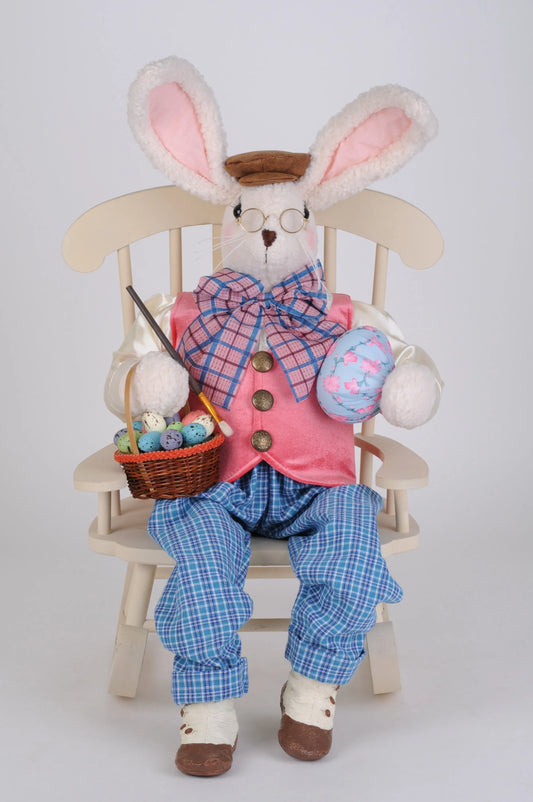 Karen Didion Originals 22" Artist Bunny With Chair