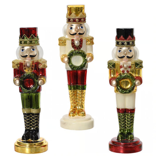 13" Red & Green Nutcracker Assorted Set Of 3