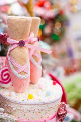 9" Pink Glitter Ballerina Shoes