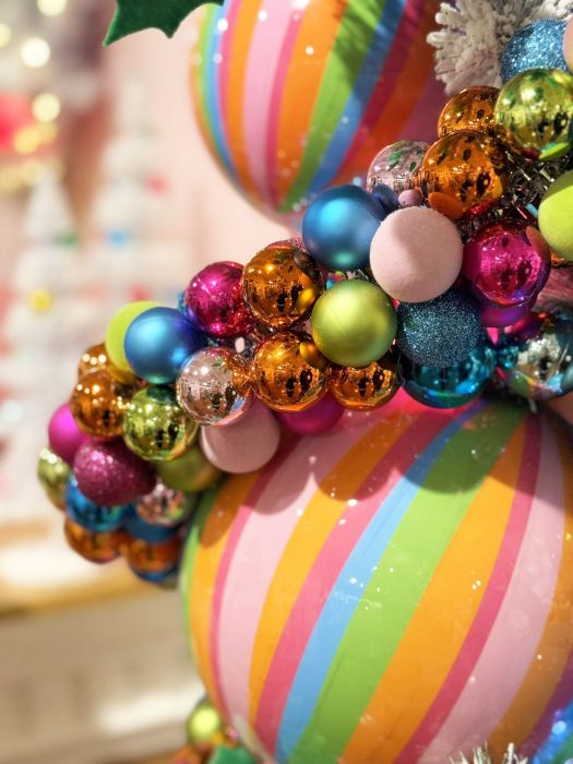 5 FT Muti Color Glitter, Shiny, & Matte Ball Garland