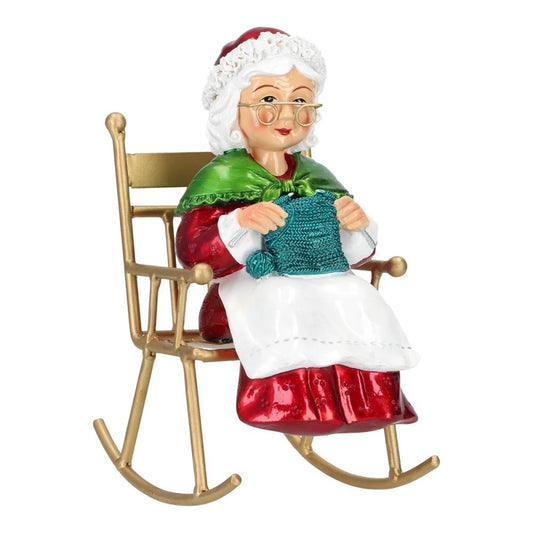 Sra. Claus de 8" en mecedora