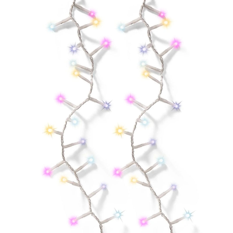 Luces multicolor de 11 metros con 500 LED y cable transparente