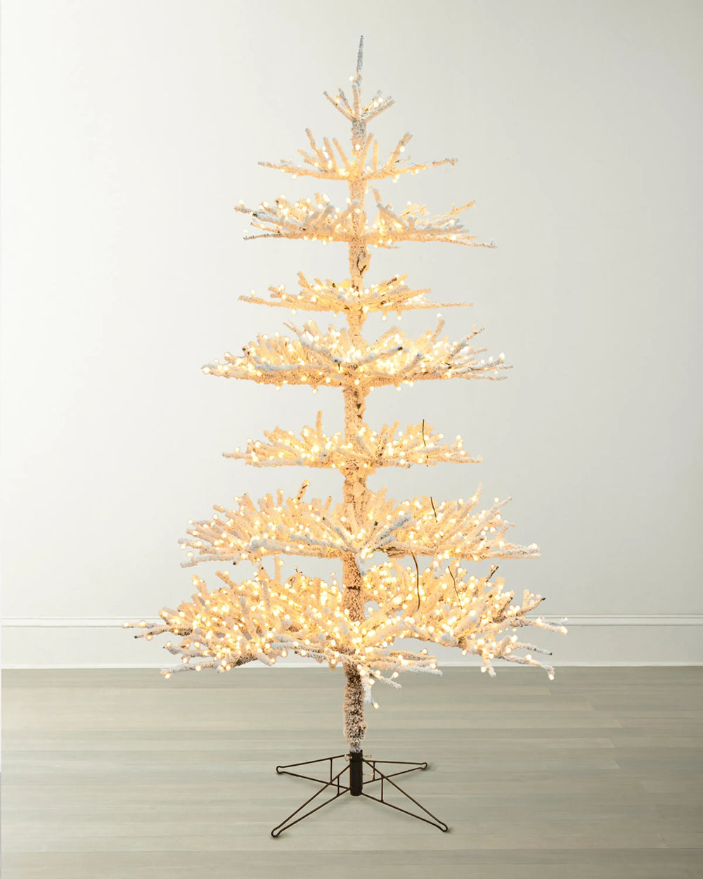 9 FT Flocked Layered Twig Tree