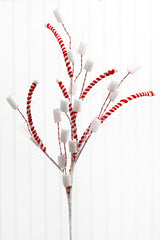 34" Peppermint Stick Marshmallow Spray Set Of 12