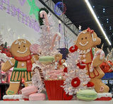 5 FT Lighted Red Gingerbread Girl Battery Operated