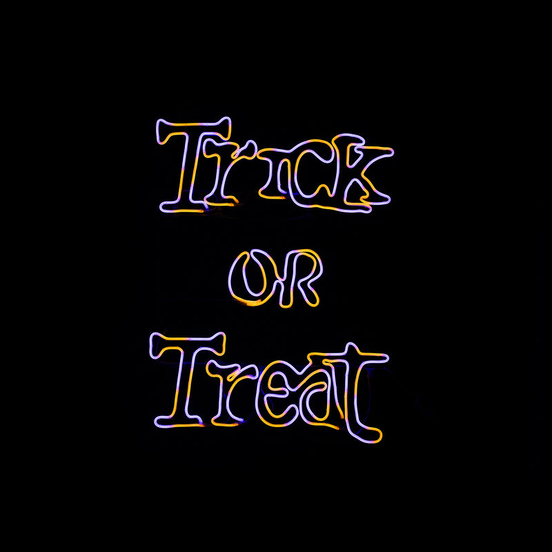 Letrero de neón flexible "Trick or Treat" de 33" LiteLines