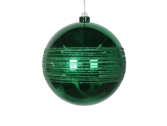 Juego de 6 esferas decorativas de 6" con brillantina