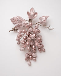 13" Grape Cluster With Leaves Set Of 2