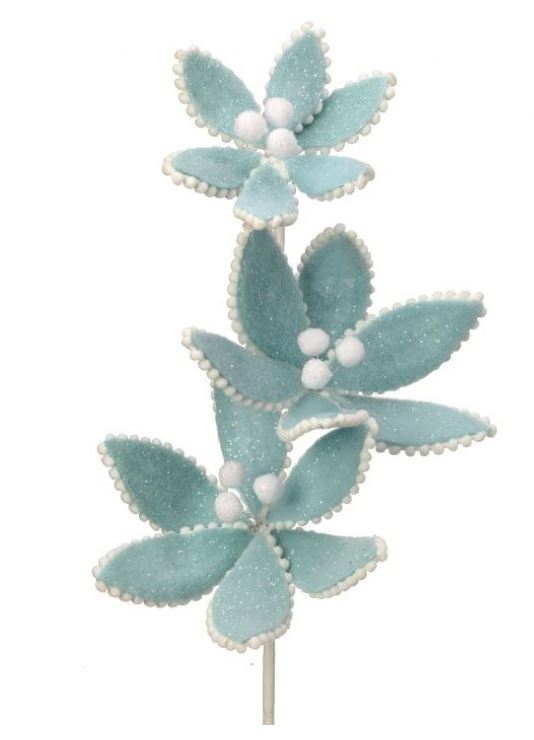 Juego de 6 tallos de Poinsettia de caramelo pastel de 24"